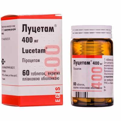 Луцетам таблетки по 400 мг №60 (флакон)