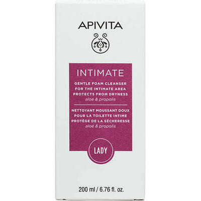 Пенка для интимной гигиены Apivita Intimate Защита от сухости с алоэ и прополисом 200 мл