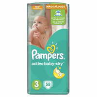 Підгузки Pampers Active Baby-Dry розмір 3, 5-9 кг, 58 шт.