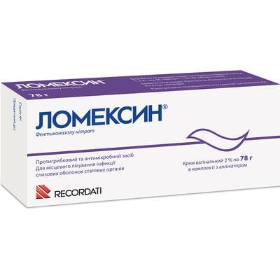 Ломексин крем вагін. 2% по 78 г (туба + аплікатор)