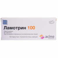 Ламотрин таблетки по 100 мг №60 (6 блістерів х 10 таблеток)