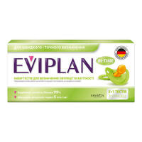 Набір тесту для визначення овуляції Eviplan 5 шт. + тест для визначення вагітності Evitest 1 шт.