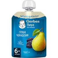 Пюре фруктове Gerber груша та чорнослив з 6-ти місяців 90 г