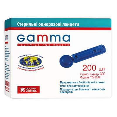 Ланцеты Gamma размер иглы 30G 200 шт.