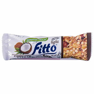 Батончик-мюсли Fitto Light с кокосовой стружкой 25 г