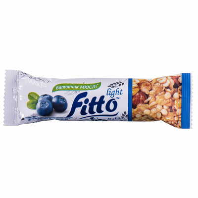 Батончик-мюслі Fitto light Чорниця 25 г