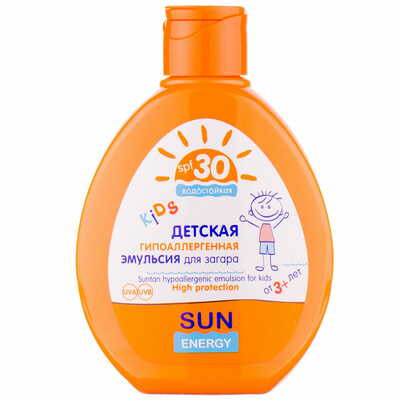 Эмульсия для тела Sun Energy Kids гипоаллергенная SPF 30 150 мл