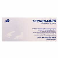 Тербінафін таблетки по 250 мг №10 (блістер)