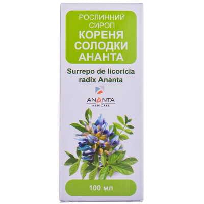 Солодки кореня Ананта сироп по 100 мл (флакон)