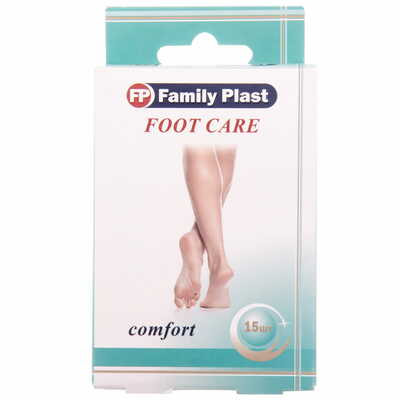 Пластир бактерицидний Family Plast Foot Care набір 15 шт.