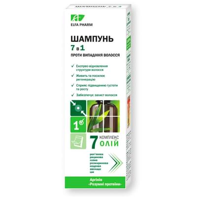 Шампунь Elfa Pharm 7 масел 7 в 1 против выпадения волос 200 мл