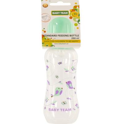 Пляшечка для годування Baby Team 1121 із силіконовою соскою з народження 250 мл
