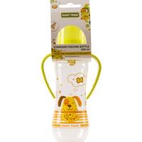 Пляшечка для годування Baby Team 1311 з латексною соскою та ручками з народження 250 мл