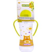 Купити Пляшечка для годування Baby Team 1411 з силіконовою соскою та ручками з народження 250 мл Пляшечка для годування Baby Team 1411 з силіконовою соскою та ручками з народження 250 мл