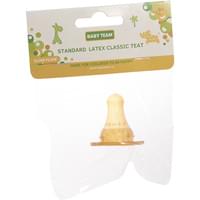 Соска латексна дитяча Baby Team 2300 класична повільний потік з народження 1 шт.