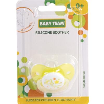 Пустышка силиконовая Baby Team 3001 ортодонтическая с рождения