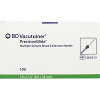 Игла BD Vacutainer PrecisionGlide для взятия нескольких проб крови стерильная размер 21G 0,8 мм x 38 мм 100 шт.