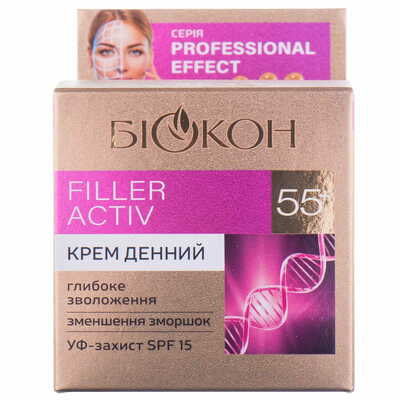 Крем для обличчя Біокон Professional effect Filler activ 55+ денний 50 мл