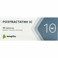 Розувастатин IC таблетки по 10 мг №30 (3 блістери х 10 таблеток)