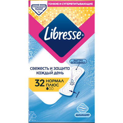 Прокладки ежедневные Libresse Daily Fresh Normal Plus 32 шт.