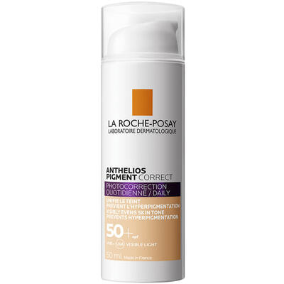 Средство для лица La Roche-Posay Anthelios Pigment Correct корректирующее солнцезащитное с тонирующим эффектом SPF 50 + 50 мл
