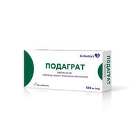 Подаграт таблетки по 120 мг №28 (2 блістери х 14 таблеток)
