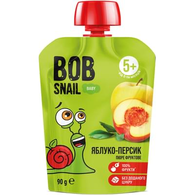 Пюре фруктовое Bob Snail Яблоко-персик с 5-ти месяцев 90 г