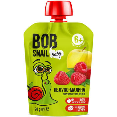 Пюре фруктовое Bob Snail Яблоко-малина с 6-ти месяцев 90 г