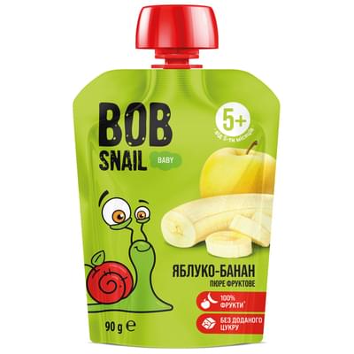 Пюре фруктовое Bob Snail Яблоко-банан с 5-ти месяцев 90 г