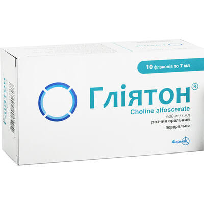 Гліятон розчин орал. 600 мг / 7 мл по 7 мл №10 (флакон)
