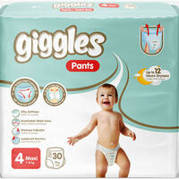 Купити Підгузки-трусики Giggles размір 4, 7-18 кг, 30 шт. Підгузки-трусики Giggles размір 4, 7-18 кг, 30 шт.