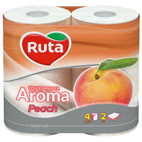 Папір туалетний Ruta Aroma Персик 2-шаровий помаранчевий 4 шт.