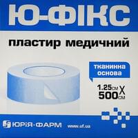 Пластир медичний Ю-Фікс на тканній основі 1,25 см x 500 см 1 шт.