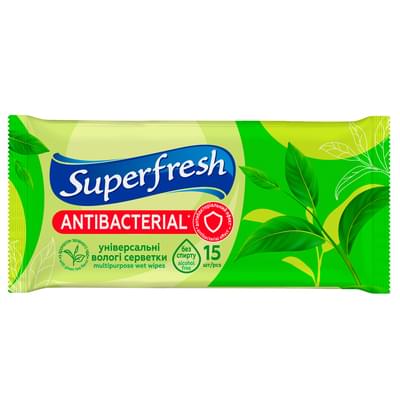 Серветки вологі Superfresh антибактеріальні 15 шт.
