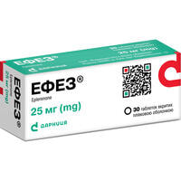 Эфез таблетки по 25 мг №30 (3 блистера х 10 таблеток)