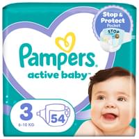Підгузки Pampers Active Baby розмір 3, 6-10 кг, 54 шт.