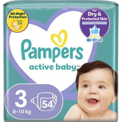 Підгузки Pampers Active Baby розмір 3, 6-10 кг, 54 шт.