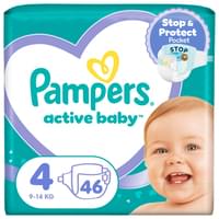 Підгузки Pampers Active Baby розмір 4, 9-14 кг, 46 шт.