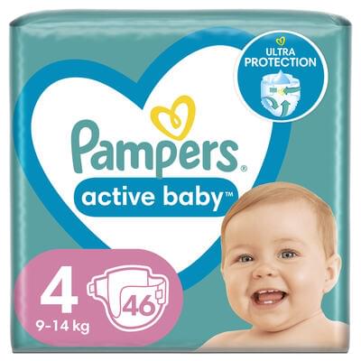 Подгузники Pampers Active Baby размер 4, 9-14 кг, 46 шт.