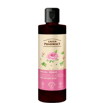 Тоник для лица Зеленая Аптека Розовая вода и миндаль для зрелой кожи 200 мл