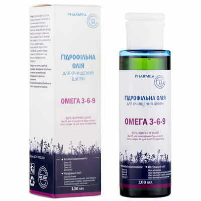 Масло для лица Pharmea Омега 3-6-9 гидрофильное для очищения кожи 100 мл