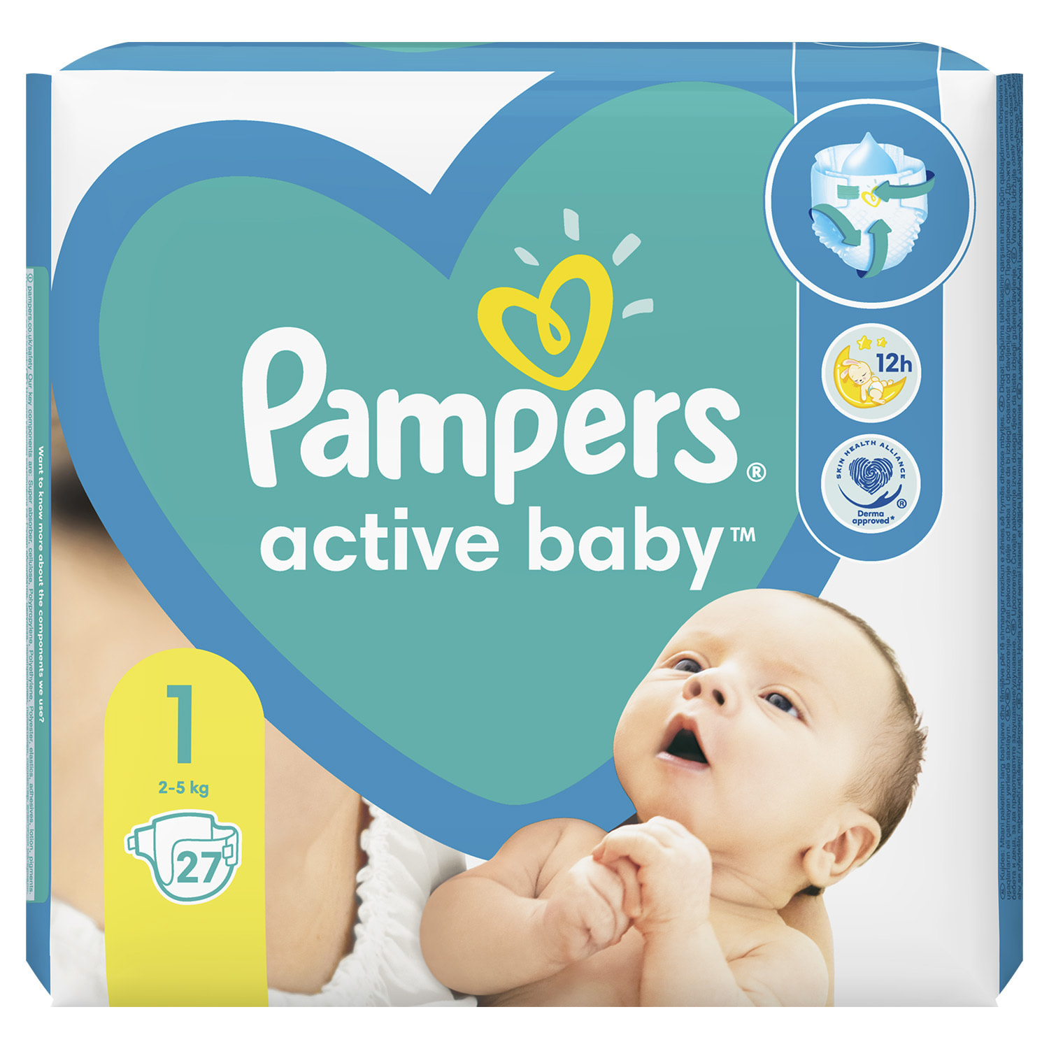 Подгузники для детей PAMPERS (Памперс) 1 от 2 до 5 кг упаковка 27