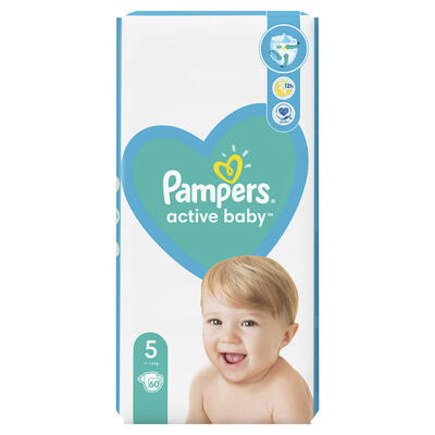 Подгузники Pampers Active Baby размер 5, 11-16 кг, 60 шт.