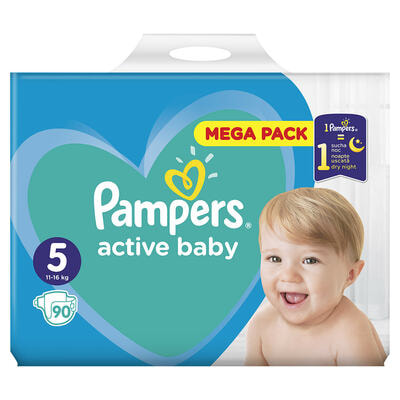 Подгузники Pampers Active Baby размер 5, 11-16 кг, 90 шт.