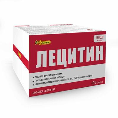 Лецитин An Naturel капсули по 1200 мг №100 (10 блістерів х 10 капсул)