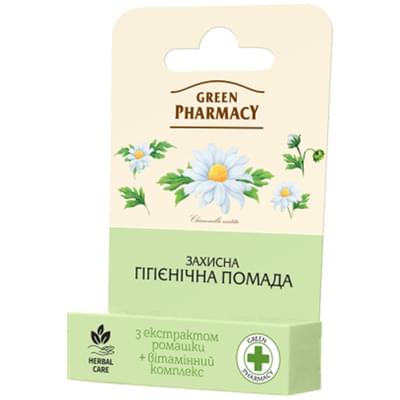 Помада гігієнічна Зелена Аптека Захисна з екстрактом ромашки 3,6 г