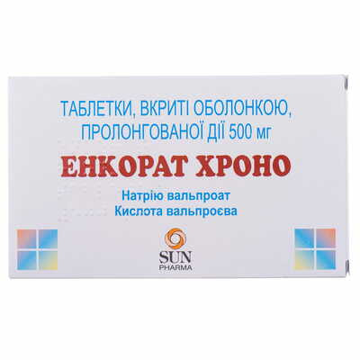 Энкорат Хроно таблетки по 500 мг №30 (3 блистера х 10 таблеток)