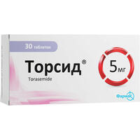 Торсид таблетки по 5 мг №30 (3 блистера х 10 таблеток)