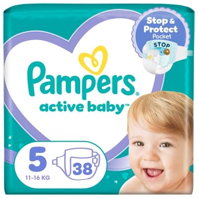 Підгузки Pampers Active Baby розмір 5, 11-16 кг, 38 шт.
