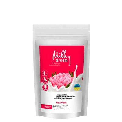 Сіль морська для ванн Milky Dream Рожеві мрії шипуча дой-пак 300 г